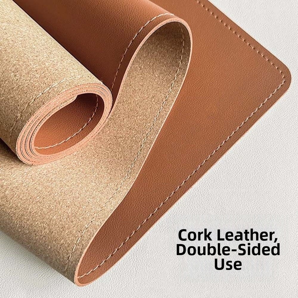 Desk Pad Leather Large - แผ่นรองเขียนหนังกันน้ำสำหรับโต๊ะทำงาน แผ่นรองคีย์บอร์ดขนาดใหญ่สองด้านสำหรับพนักงาน