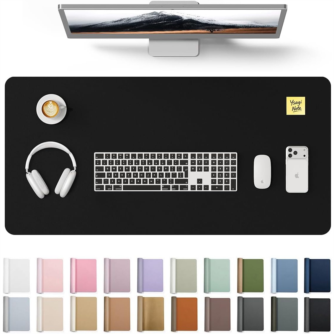 Desk Pad Leather Large - แผ่นรองโต๊ะทำงานหนัง PU ขนาดใหญ่ 35.4