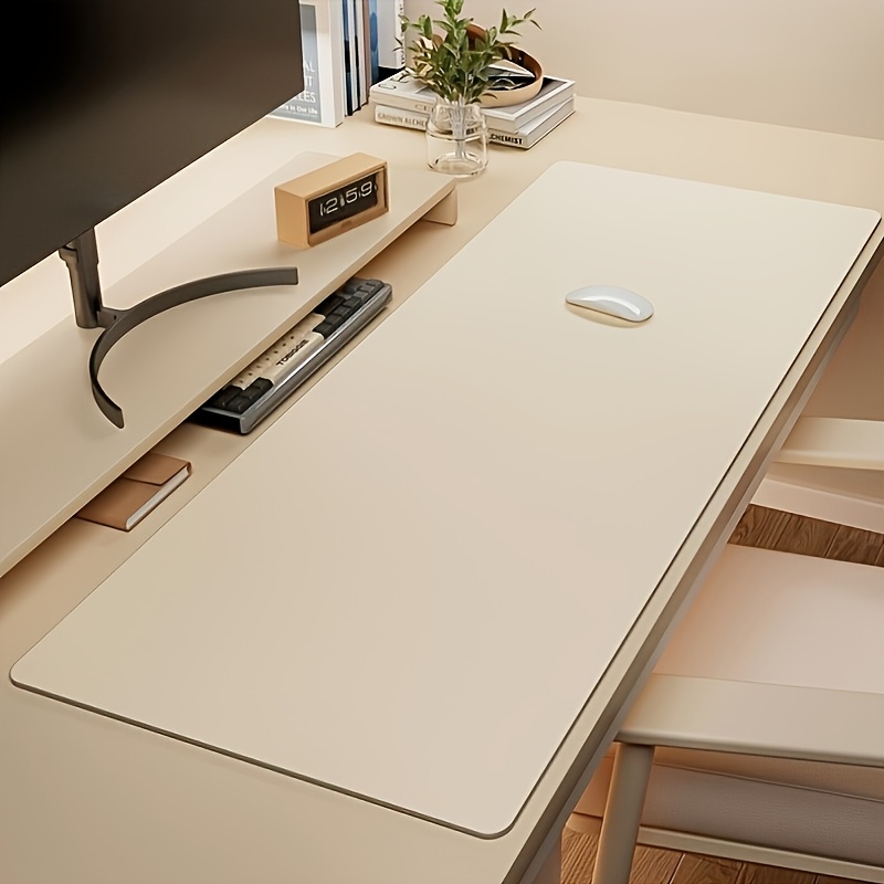 Desk Pad Leather Large - แผ่นรองเมาส์หนังเทียมขนาดใหญ่ 1 ชิ้น, แผ่นรองโต๊ะกันน้ำกันลื่นสำหรับสำนักงาน, โต๊ะทำงาน, แผ่นรองเมาส์สำหรับโต๊ะทำงานทำความสะอาดง่าย,