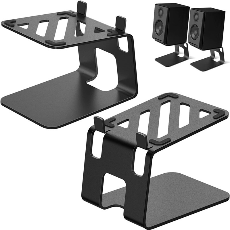 Desk Setup Speakers - ขาตั้งลำโพงตั้งโต๊ะ 2 ชิ้น สำหรับลำโพงมอนิเตอร์สตูดิโอ ลำโพงบุ๊คเชลฟ ขาตั้งยกสำหรับลำโพงบุ๊คเชลฟขนาดเล็ก