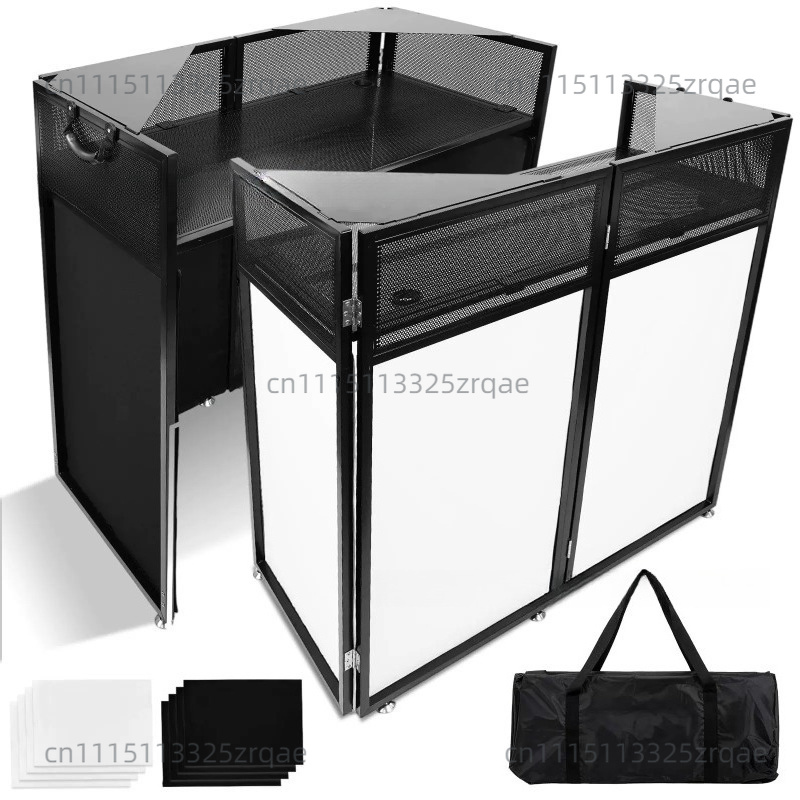 Desk Setup Design - บูธเวทีแบบพับได้ Mingtang ออกแบบเองได้ พร้อมไฟ LED สถานีมิกเซอร์ดีเจแบบเคลื่อนย้ายได้