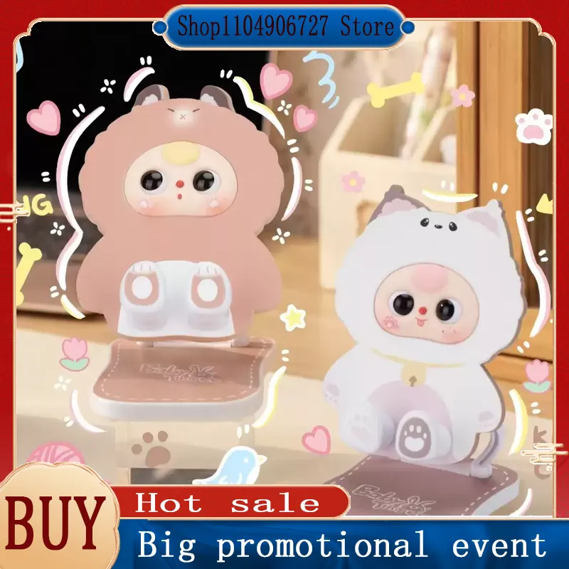 Desk Setup Cute - ขาตั้งโทรศัพท์แบบพับได้สามตอน ลายสัตว์น่ารัก สำหรับวางบนโต๊ะ ดูทีวี ตกแต่งโต๊ะทำงาน ของเล่นสะสมแบบเซอร์ไพรส์