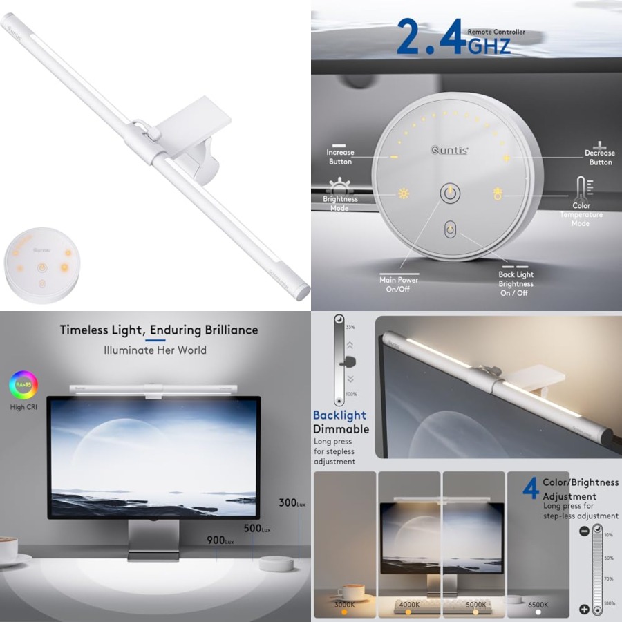 แถบไฟมอนิเตอร์พร้อมรีโมท, ถนอม - Desk Setup In Office บทวิจารณ์และราคา