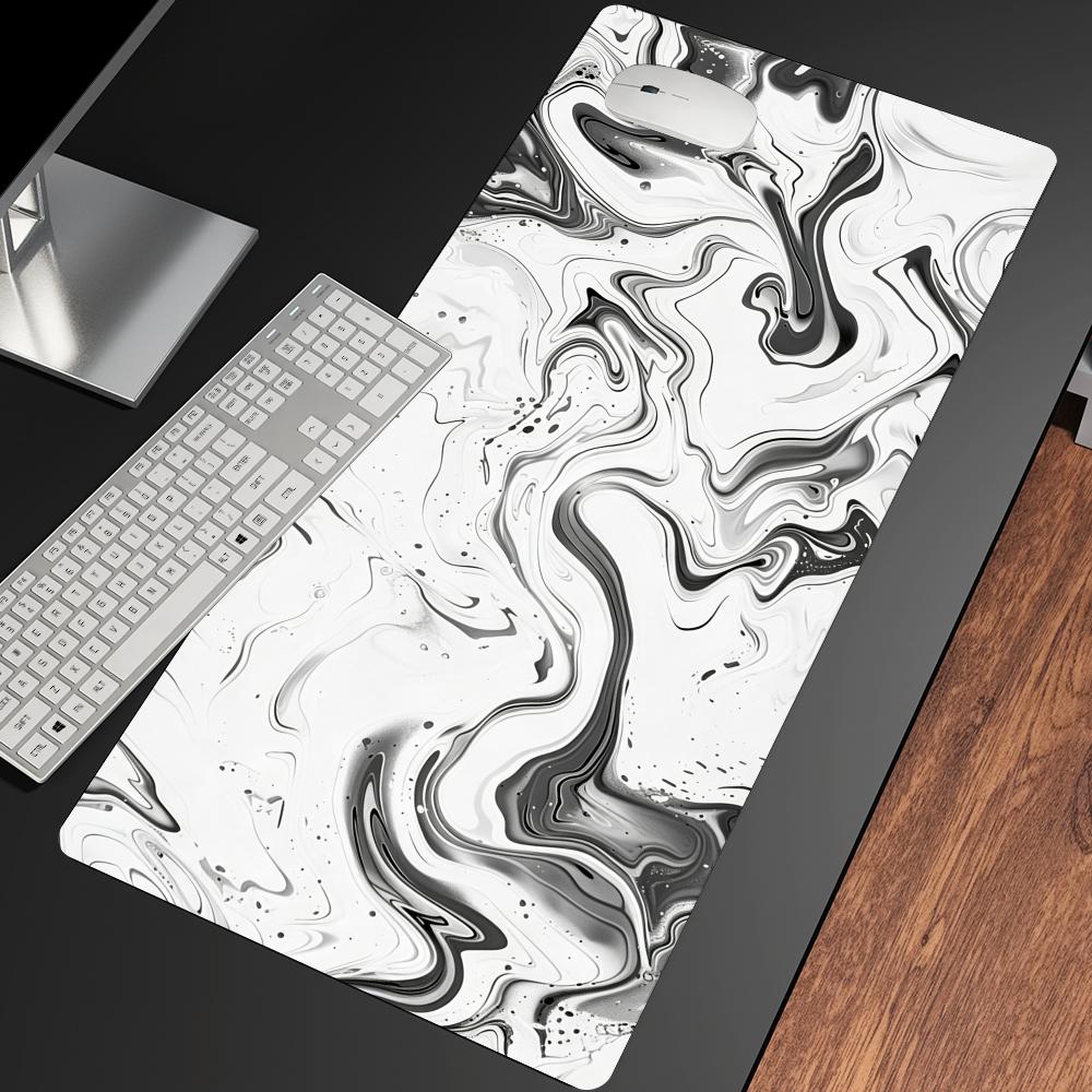 แผ่นรองเมาส์ยางกันลื่นแบบนามธร - Desk Setup Gaming And Work บทวิจารณ์และราคา