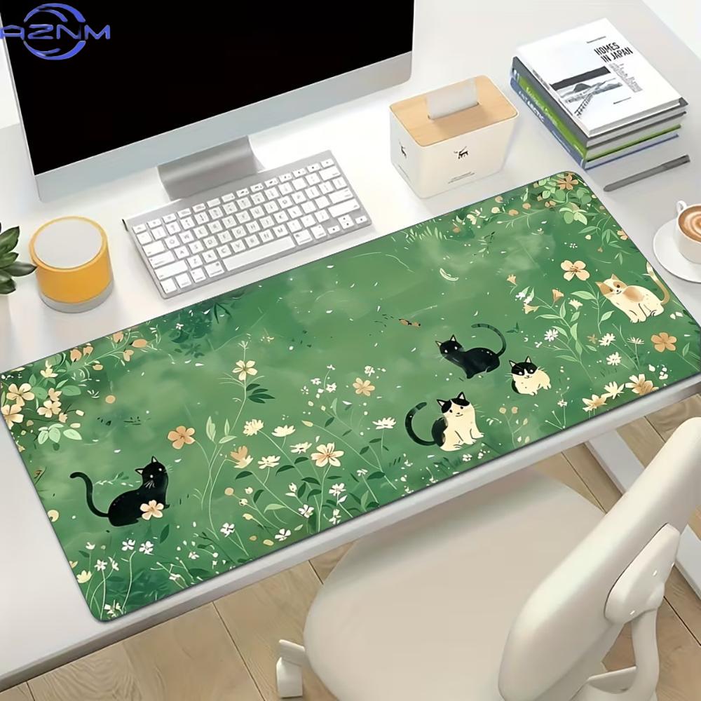 แผ่นรองเมาส์เกมมิ่งลายแมวน่ารั - Desk Setup Gaming And Work บทวิจารณ์และราคา