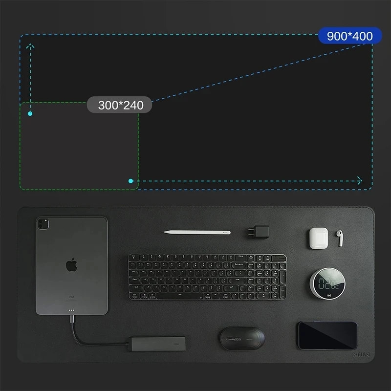 Miiiiw แผ่นรองเมาส์ลายไม้ก๊อกห - Desk Pad Leather Large บทวิจารณ์และราคา