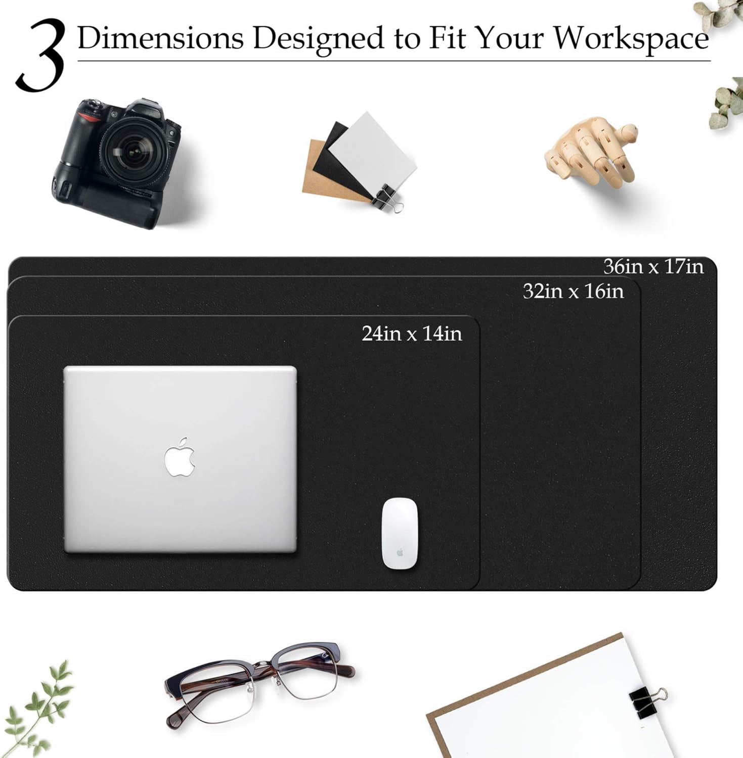 แผ่นรองโต๊ะหนังขนาดใหญ่, แผ่นร - Desk Pad Leather Large บทวิจารณ์และราคา