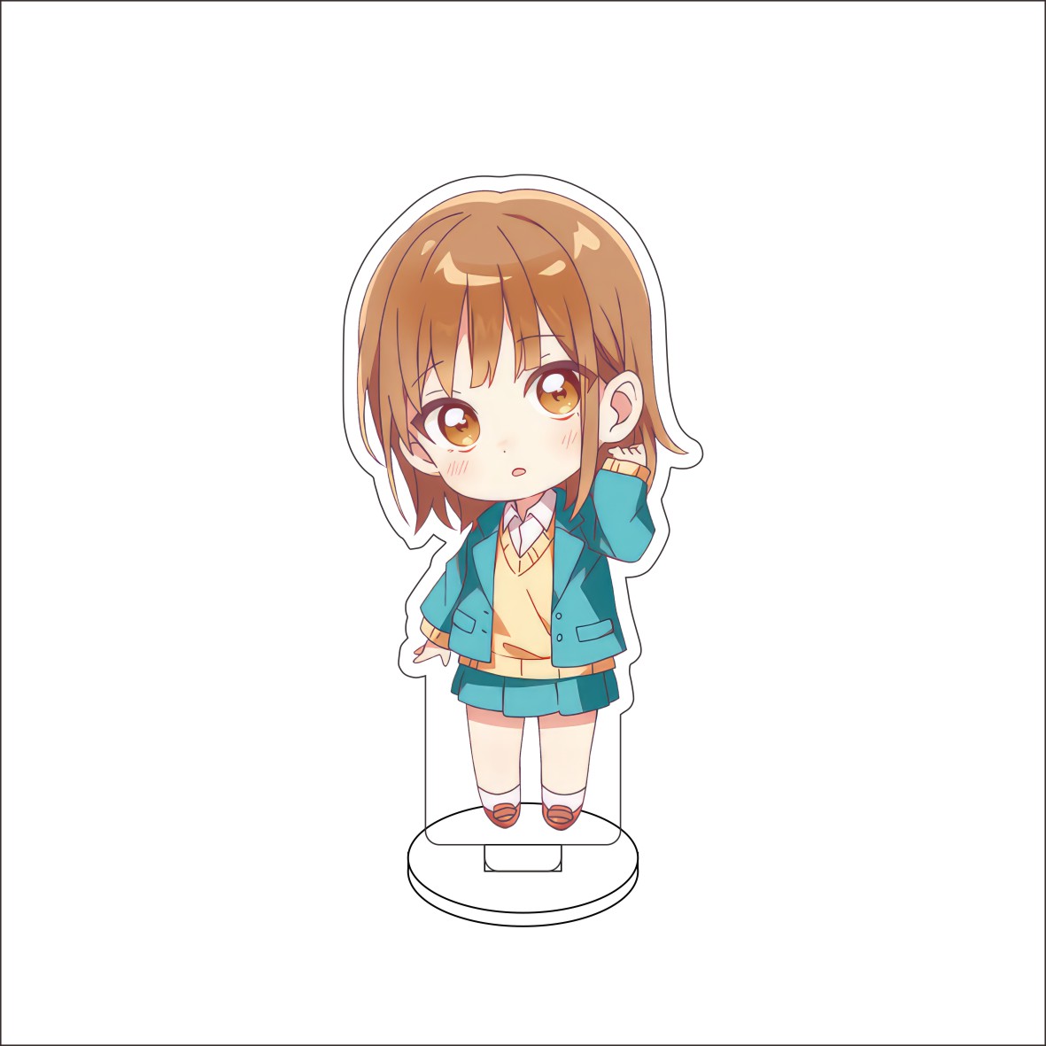 10CM อะนิเมะกล่องสีฟ้าขาตั้งรู - Desk Setup Cute บทวิจารณ์และราคา
