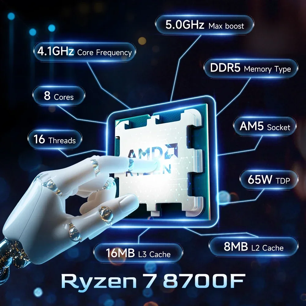 AMD R7 8700F Ryzen 7 8700F CPU - Amd Cpu Ryzen 7 บทวิจารณ์และราคา