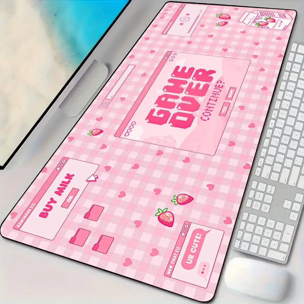 VIKAMA แผ่นรองเมาส์ลายตารางสีช - Desk Setup Pink บทวิจารณ์และราคา