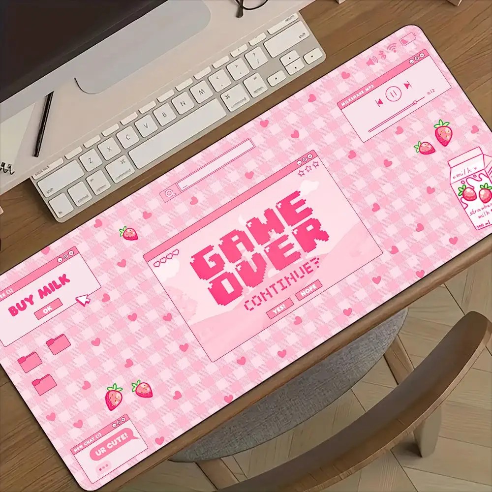 VIKAMA แผ่นรองเมาส์ลายตารางสีช - Desk Setup Pink บทวิจารณ์และราคา