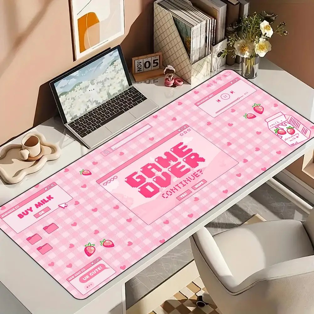 VIKAMA แผ่นรองเมาส์ลายตารางสีช - Desk Setup Pink บทวิจารณ์และราคา