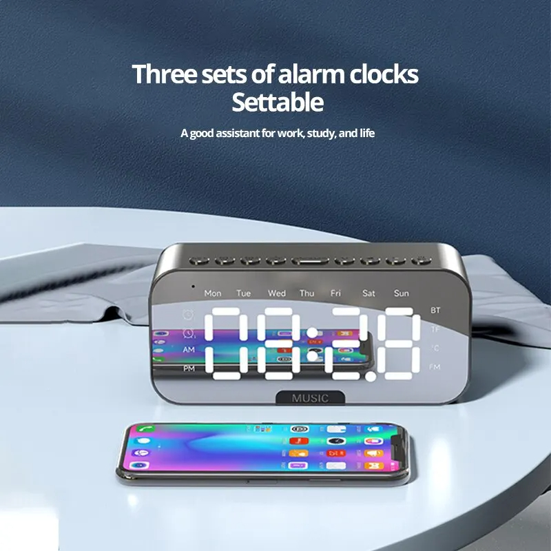 1 ชิ้น LED นาฬิกาปลุกดิจิตอลพร - Desk Setup Speakers บทวิจารณ์และราคา