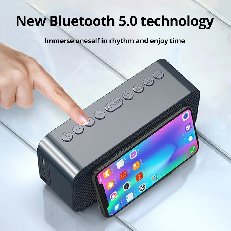 1 ชิ้น LED นาฬิกาปลุกดิจิตอลพร - Desk Setup Speakers บทวิจารณ์และราคา
