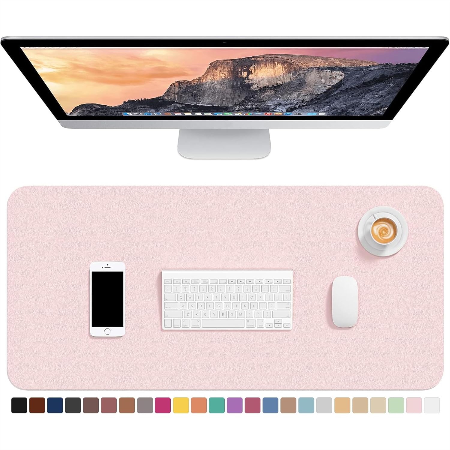 แผ่นรองโต๊ะหนัง PU ขนาด 30x14  - Desk Pad Leather Large บทวิจารณ์และราคา