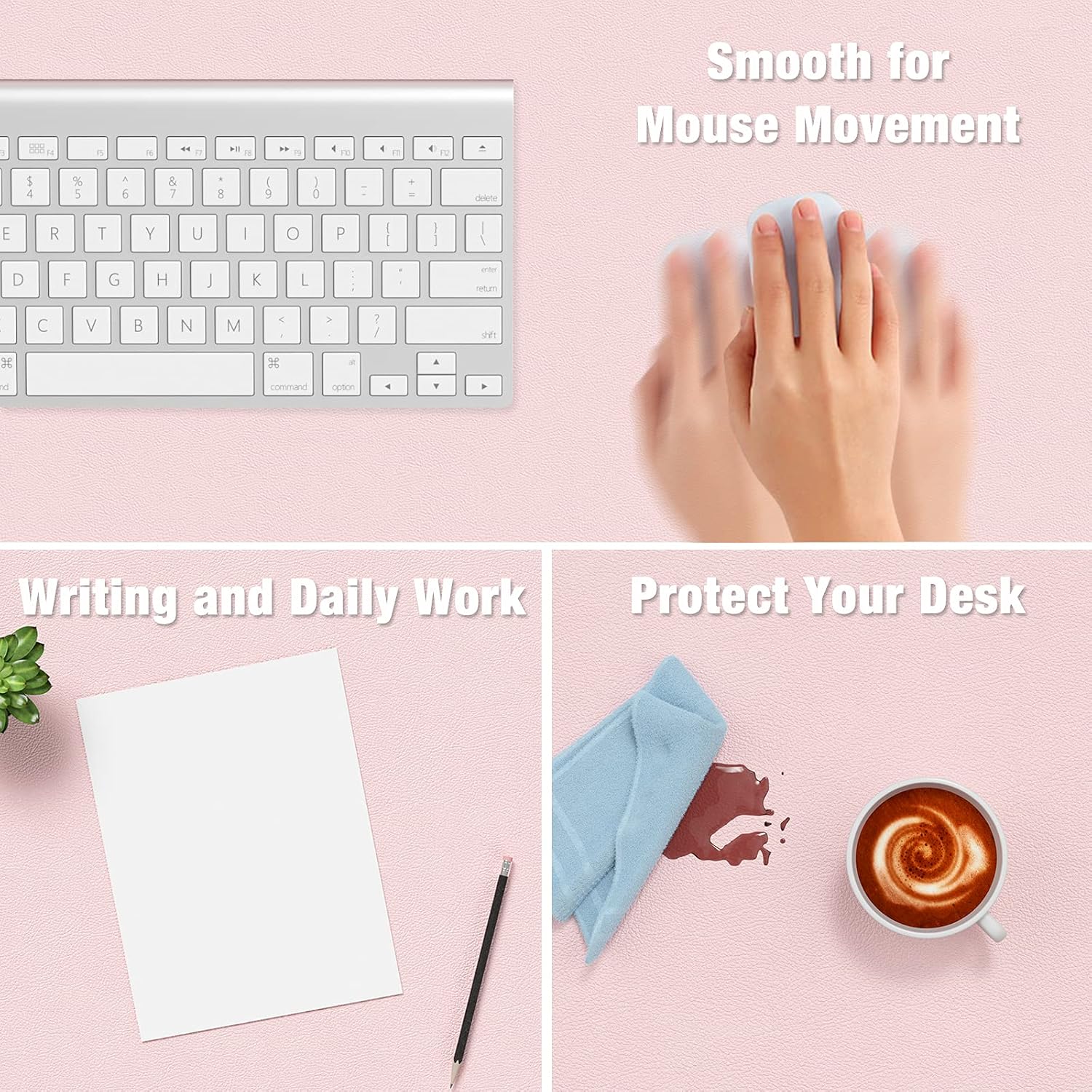 แผ่นรองโต๊ะหนัง PU ขนาด 30x14  - Desk Pad Leather Large บทวิจารณ์และราคา