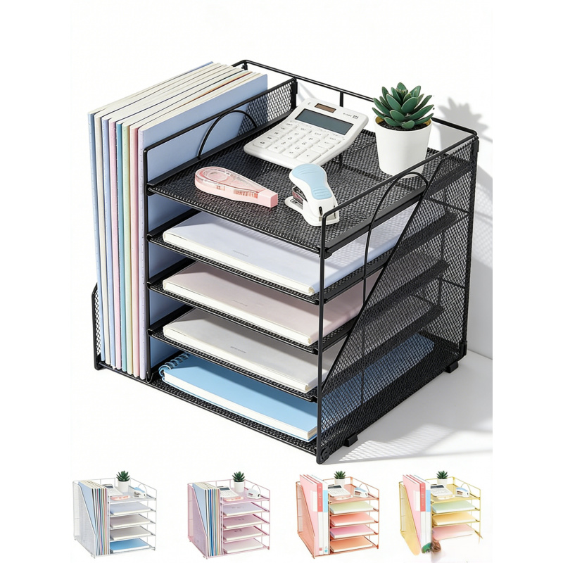 ชั้นวางเอกสารกระดาษ 5 ชั้น สำห - Desk Setup Design บทวิจารณ์และราคา