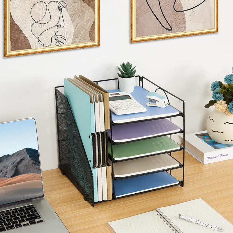 ชั้นวางเอกสารกระดาษ 5 ชั้น สำห - Desk Setup Design บทวิจารณ์และราคา