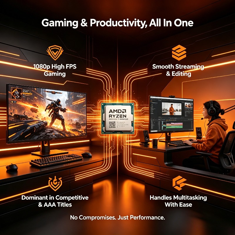 AMD Ryzen 7 9800X3D 8C 16T OC  - Amd Cpu Ryzen 7 บทวิจารณ์และราคา