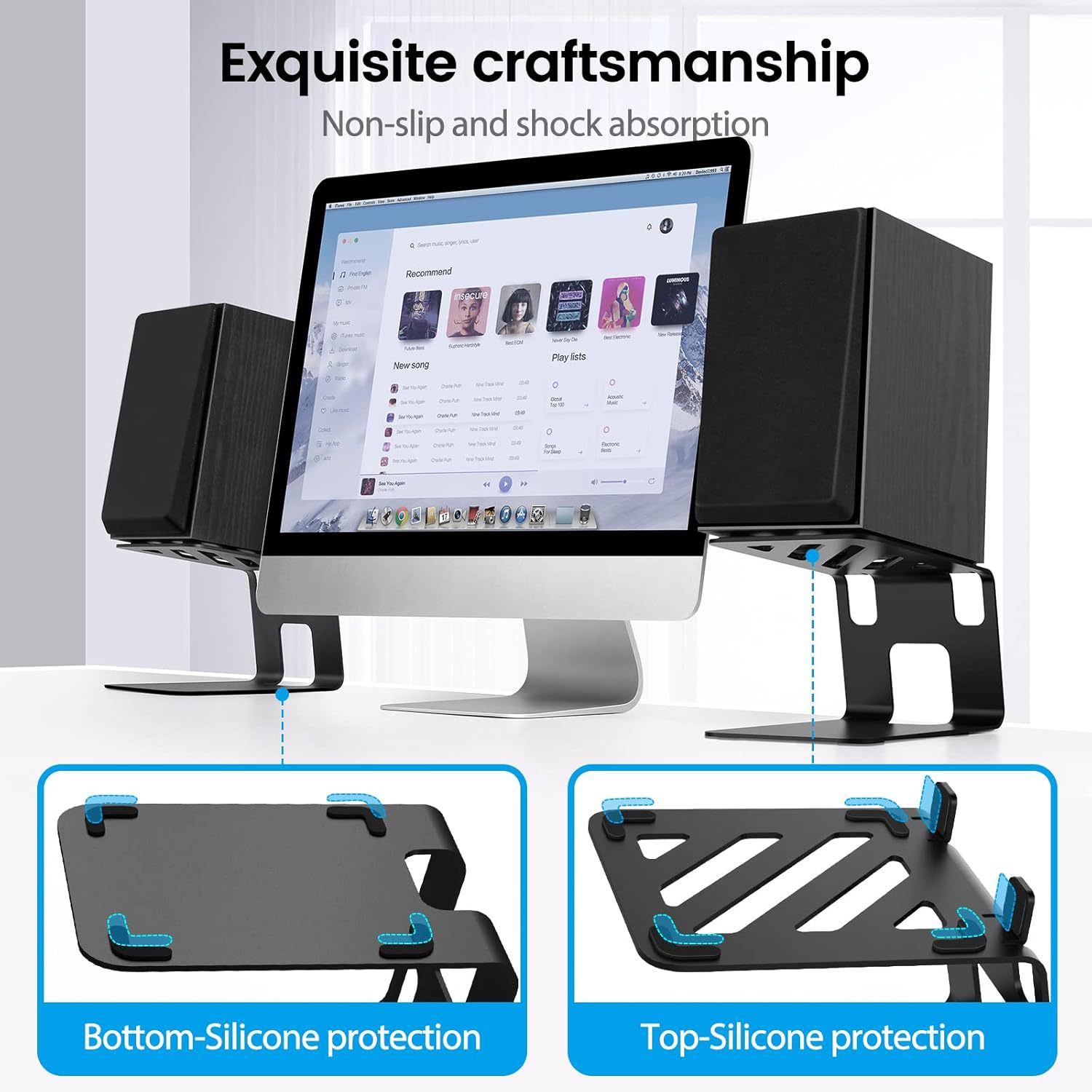 ขาตั้งลำโพงตั้งโต๊ะ 2 ชิ้น สำห - Desk Setup Speakers บทวิจารณ์และราคา