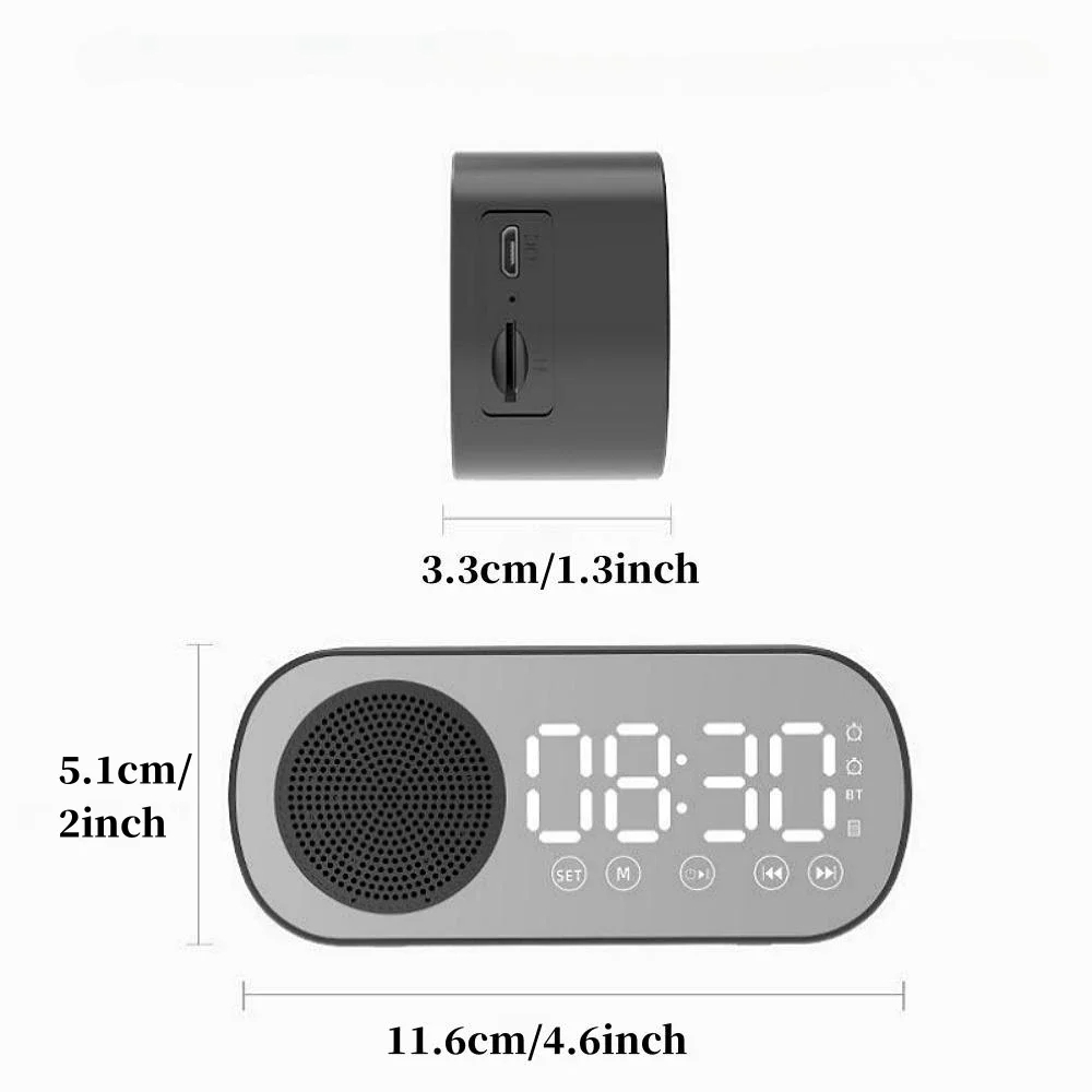 USB Plug-in Mirror นาฬิกาปลุกด - Desk Setup Speakers บทวิจารณ์และราคา