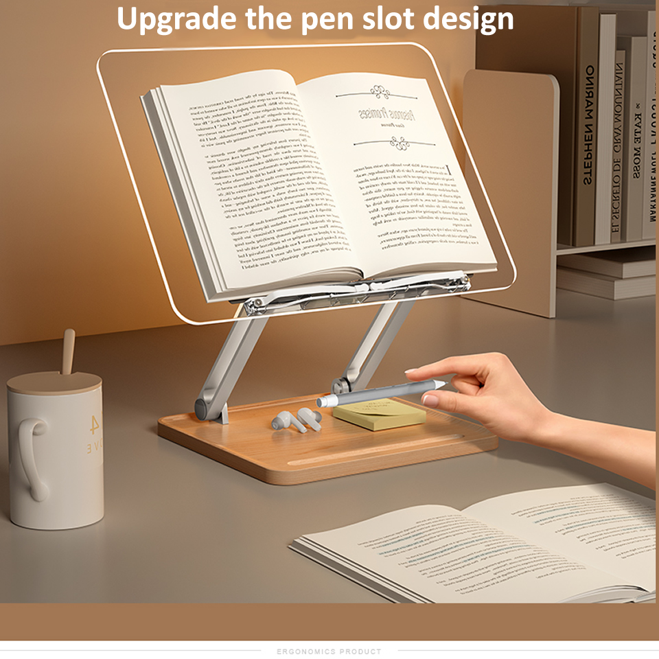 แท่นอ่านหนังสือไม้พร้อมไฟอะคริ - Desk Setup Pink บทวิจารณ์และราคา