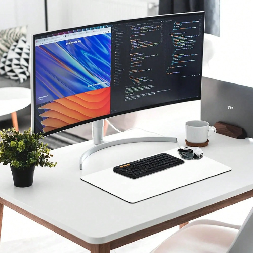 แผ่นรองโต๊ะพิมพ์ลายอุ้งเท้าสีช - Desk Setup Pink บทวิจารณ์และราคา