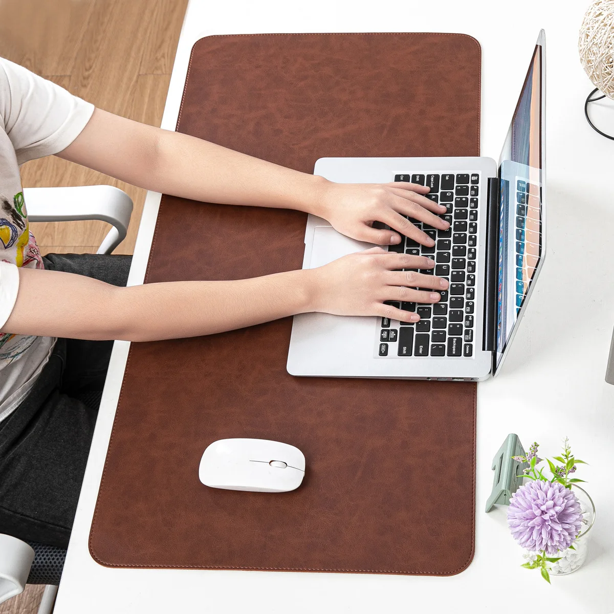 แผ่นรองโต๊ะกันน้ำ PU แผ่นรองเม - Desk Pad Leather Large บทวิจารณ์และราคา