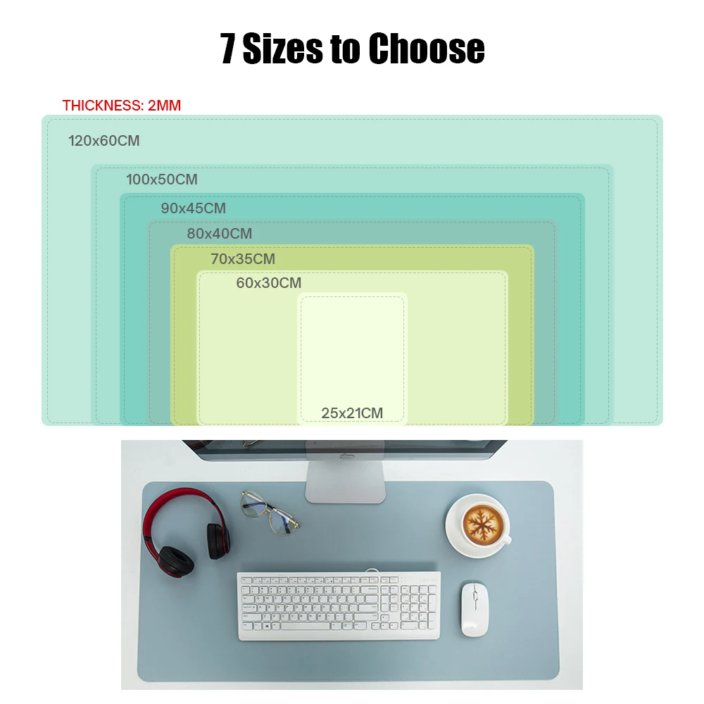 แผ่นรองเมาส์ขนาดใหญ่แผ่นรองเมา - Desk Pad Leather Large บทวิจารณ์และราคา