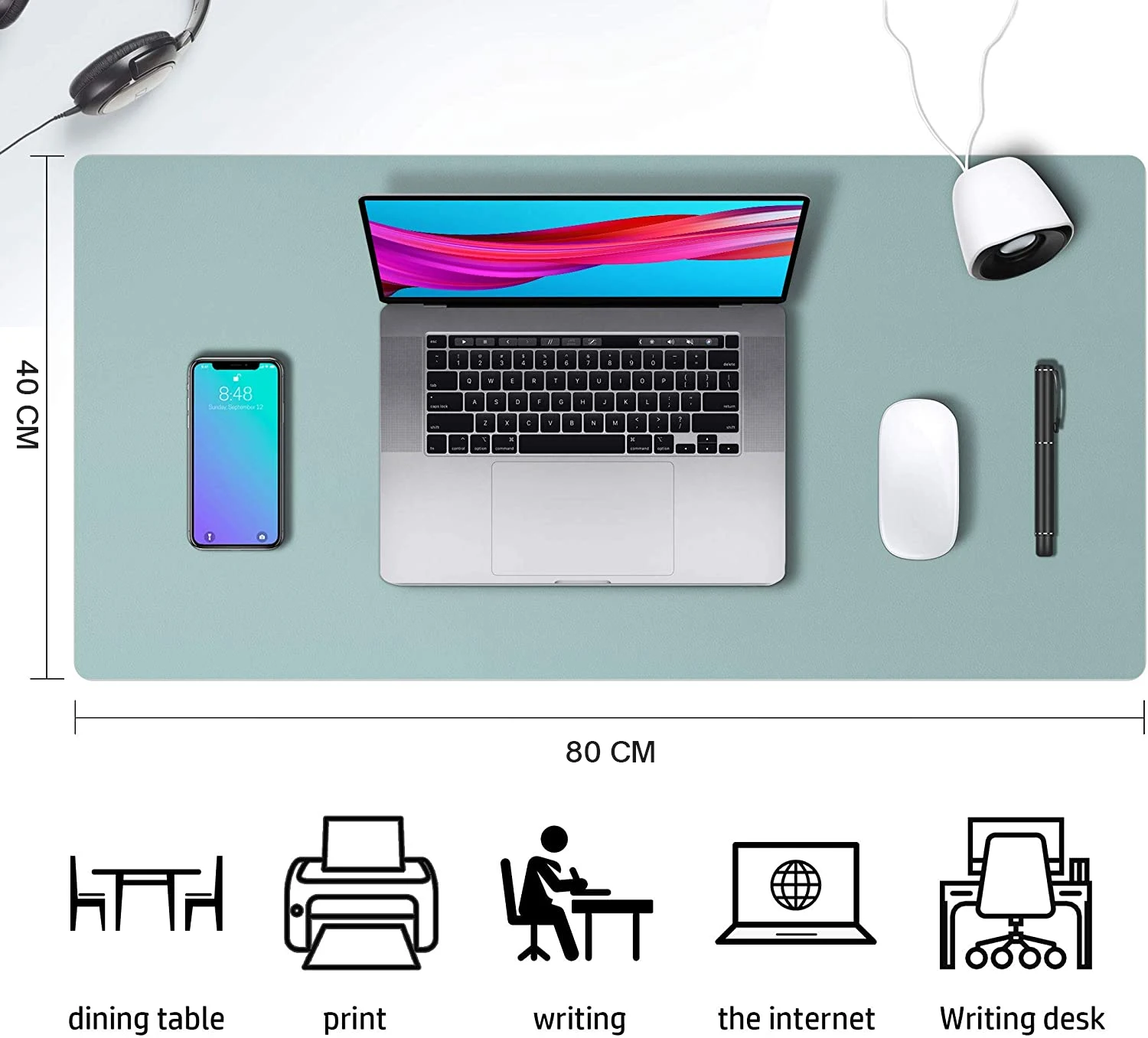 แผ่นรองเมาส์ขนาดใหญ่แผ่นรองเมา - Desk Pad Leather Large บทวิจารณ์และราคา